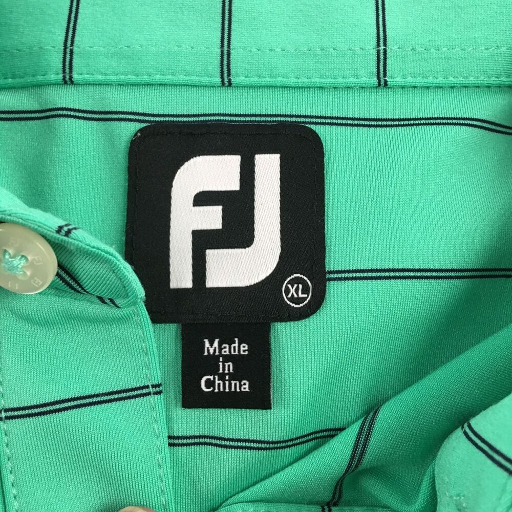 FOOTJOY GREEN STRIPED GOLF POLO CUTALONG AT LAKE ANNA MENS XL - Picture 4 of 4